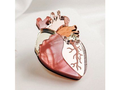 pin Srdce rose gold