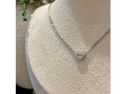 Náhrdelník čistého srdca strieborny