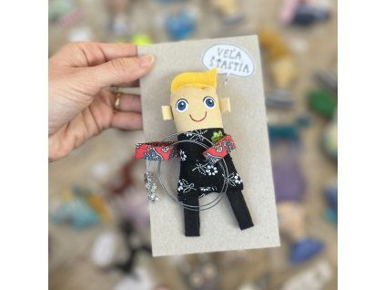 Kominárik textilná magnetka 8