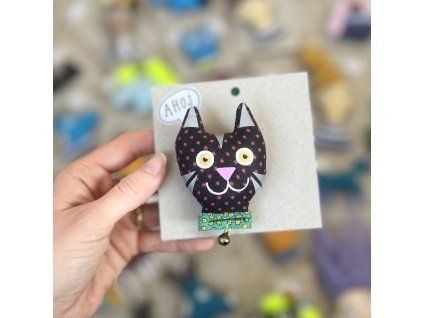 Reflexná brošňa 02 Mačka