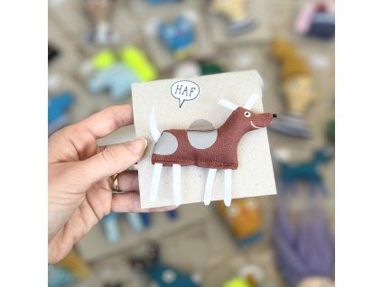 Reflexná brošňa 10 Pes