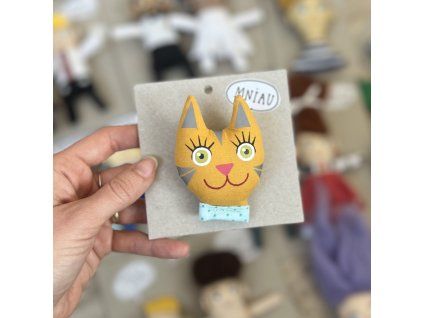 Reflexná brošňa 26 mačka