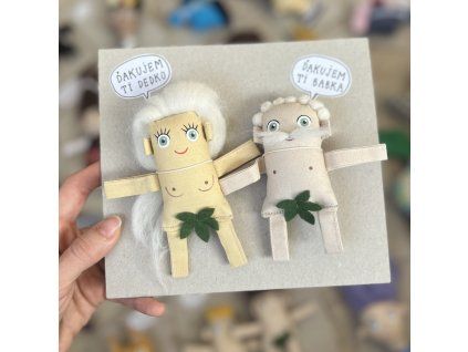 Adam a Eva Textilné magnetky 1