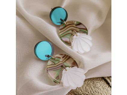 Náušnice mušľa malá