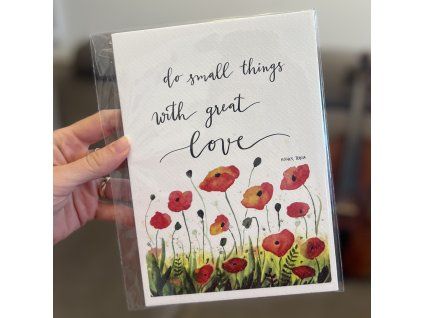 Art print Do small things with great love A5