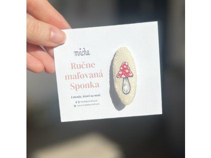 Malá oválna sponka Muchotrávka