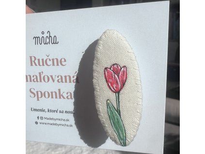 Malá oválna sponka Tulipán