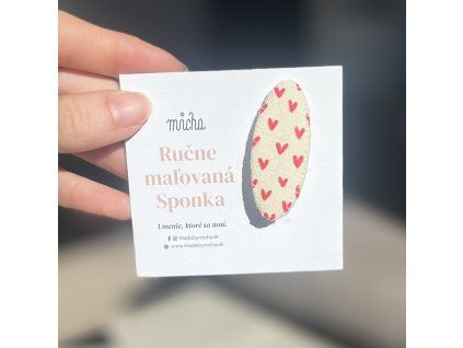 Malá sponka srdiečka 8 - červené