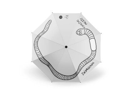 Dlhý dáždnik Dáždnikovka Biela