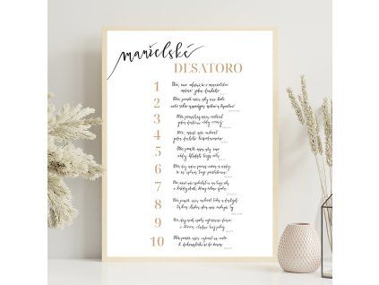 Print Manželské desatoro A3