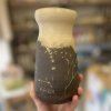 Keramická váza béžovo-čierna výška 16cm