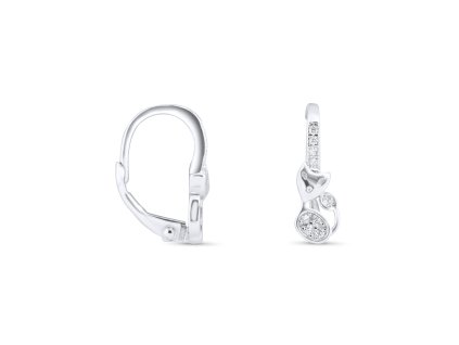 Stříbrné náušnice - kočka NM1061