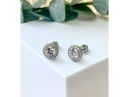 Stříbrné náušnice - luxusní šroubky NT5001