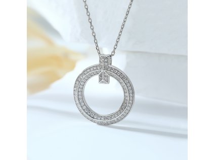 RT2013 Stříbrný náhrdelník - zdobený kruh