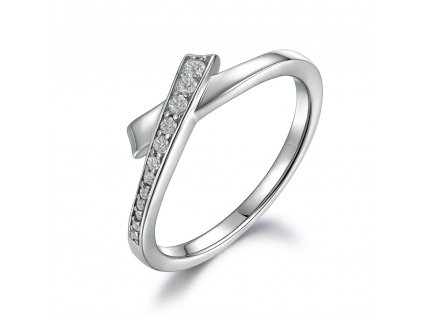 Stříbrný prsten -zkřížení PT1047