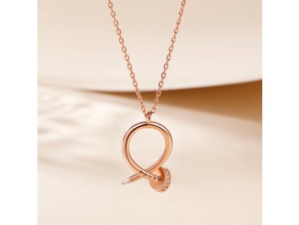 Stříbrný náhrdelník - pozlacený - hřebík RT2020