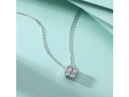 Stříbrný náhrdelník - flower RT2021