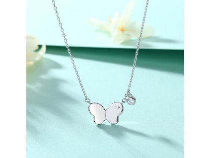 Stříbrný náhrdelník - butterfly RT2031