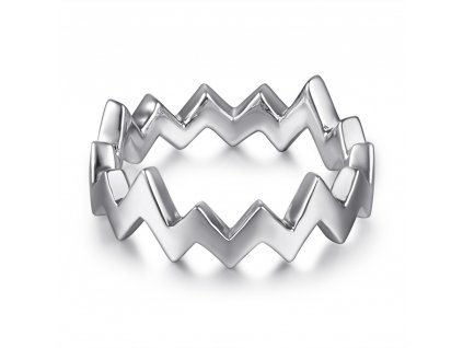 PT3003 - Stříbrný prsten - hroty