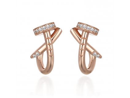 - Stříbrné náušnice - pozlacené - hřebík NT2015