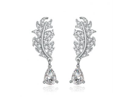 - Stříbrné náušnice - peříčko NT2021