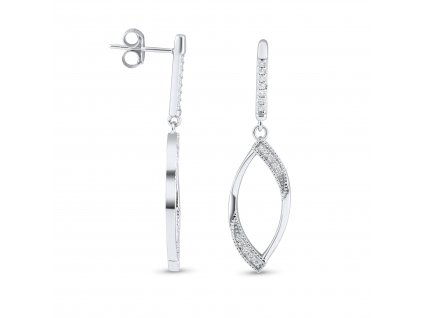 Stříbrné náušnice - mandle NM4089