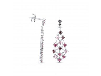 Stříbrné náušnice - kapka lesní směsi NM4095