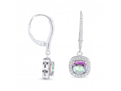 Stříbrné náušnice - lesní tůně NP4029