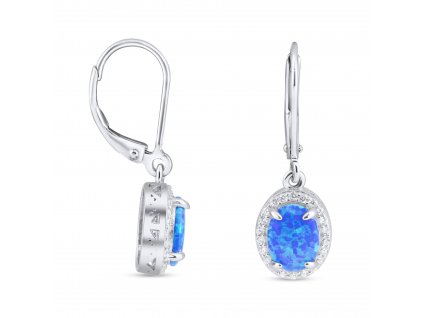 Stříbrné náušnice - opál NP4019