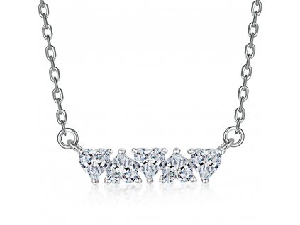 Stříbrný náhrdelník - 5 hearts RT2039