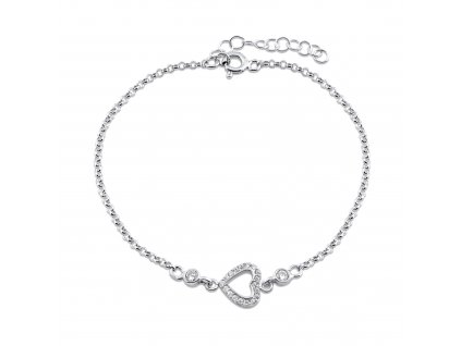 Stříbrný náramek - srdce MB2013