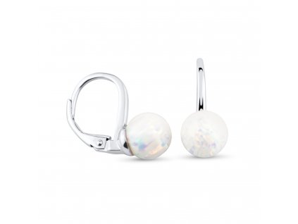 Stříbrné náušnice - opál NB1023