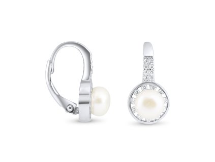 Stříbrné náušnice - perla NB1043