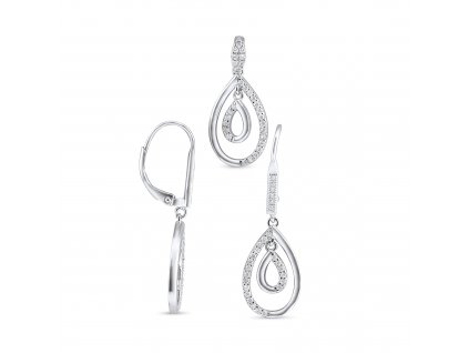 Stříbrné náušnice - kapky SM1001