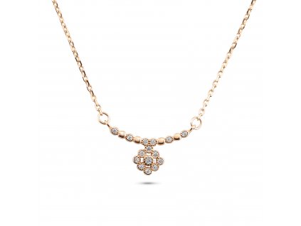 Stříbrný náhrdelník - rose gold - arabic princess RB2010