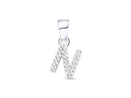 Stříbrný přívěsek - písmeno N VY1161