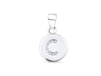 Stříbrný přívěsek - písmeno C VY1121