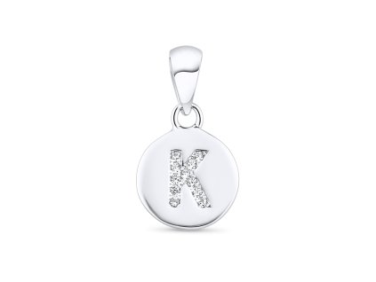 Stříbrný přívěsek - písmeno K VY1131