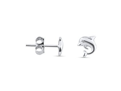 Stříbrné náušnice - delfín NM2285