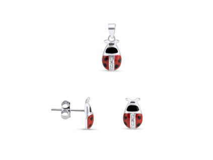 Stříbrná souprava - berušky SM1031