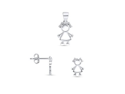 Stříbrná souprava - holčička SM1033