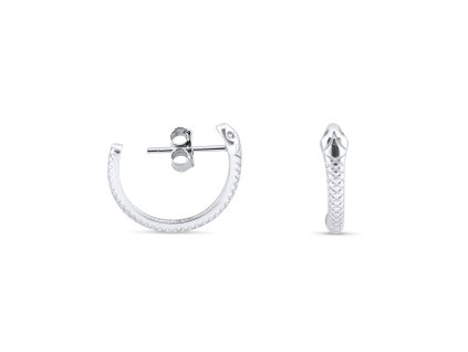 Stříbrné náušnice - had NP2001