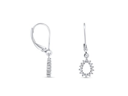 Stříbrné náušnice - SHINE TEAR NB4015