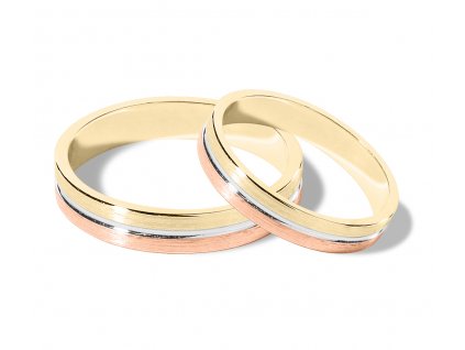 Bílo/růžovo/žluté zlato