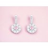 Stříbrné náušnice - růžová klasika NM1011