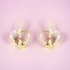 Stříbrné náušnice - pozlacené - srdce NM1048