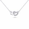 RM2035 Stříbrný náhrdelník - srdce a kolečko