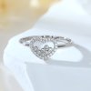 Stříbrný prsten - srdce PT1053