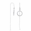 Stříbrné náušnice - protahovací visací náušnice - kolečko NM4101
