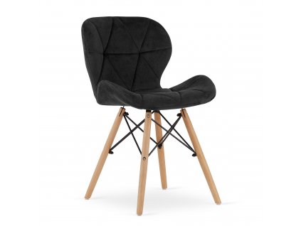 LAGO Velvet szék - fekete
